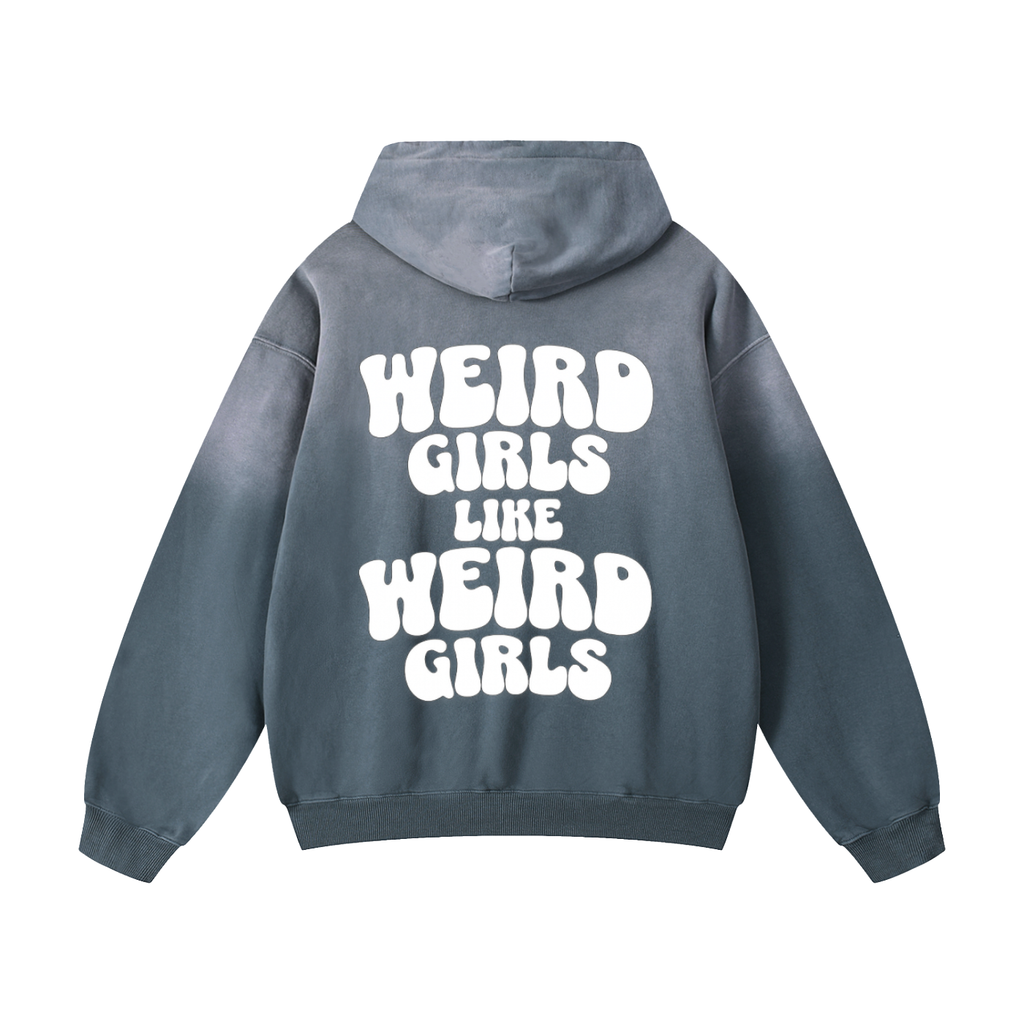 Weird Girls Like Weird Girls - Ombré Oversized Hoodie